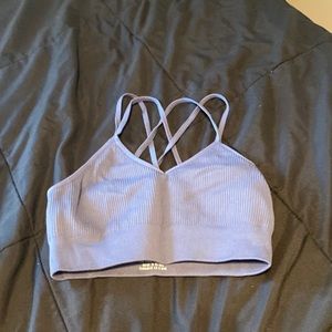Blue aerie sports bra